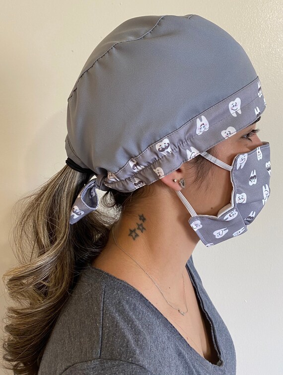 Gray Unisex Hair Cap Etsy