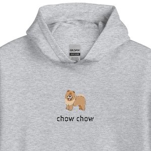 Chow Chow Hoodie / Fawn Chow Chow Dog Silhouette / Kawaii Cartoon / Gift For Dogs Lovers / Women Men Hoodies / Personalization Custom Name