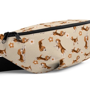 Beagle Walking Bag / Puppies Fanny Pack / Treats Fanny Pack / Waist Belt Belly Bum Bag / Hip Bag / Crossbody Bag / Beagles Accessory Gift