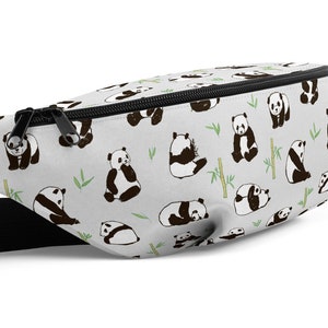 Panda Bear Walking Bag / Cartoon Unicorns Fanny Pack / Cute Panda Bamboo Waist Belt Bag / Treats Hip Bag / Crossbody Bag /Accessory Gift M/L