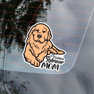 Golden Retriever Mom Car Decal / Golden Lab Dog Car Sticker / Bumper Window Water Bottle Waterproof Removable Vinyl Decal / Outdoor + Indoor