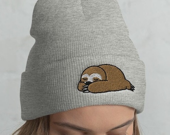 Yoga Meditating Sloth Men & Womens Knitted Hat Winter Warm Pure Color Hat Yoga Meditating Sloth Men & Womens Knitted Hat Winter Warm Pure Color Hat