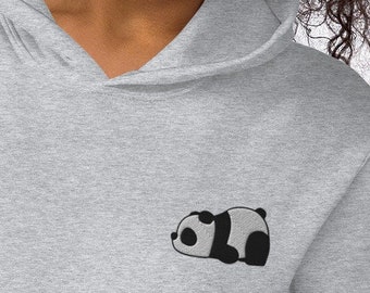 Panda  Hoodie / Embroidered Panda Sleeping / Kawaii Panda Gift For Animals Lover / Women Men Hoodies