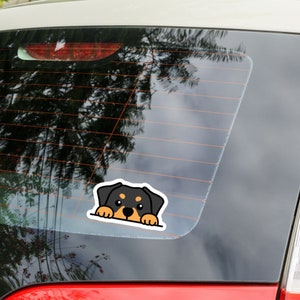 Custom Rottweiler On Board Car Decal Sticker / Rottweiler Mama Peeking Rottie Dog / Vinyl Waterproof Outdoor Removable Bumper Window Laptop image 4