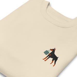 Embroidered Doberman Pinscher Unisex Sweatshirt / Embroidery Dobie Bag Dog Sweater / Gift Husband Wife Mom Dad / Women Men Youth Girl Boy