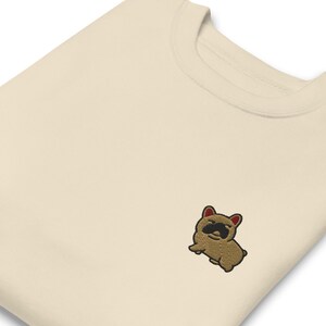Embroidered Frenchie Unisex Sweatshirt / Embroidery French Bulldog Dod Sweater / Gift Husband Wife Mom Dad / Women Men Youth Girl Boy
