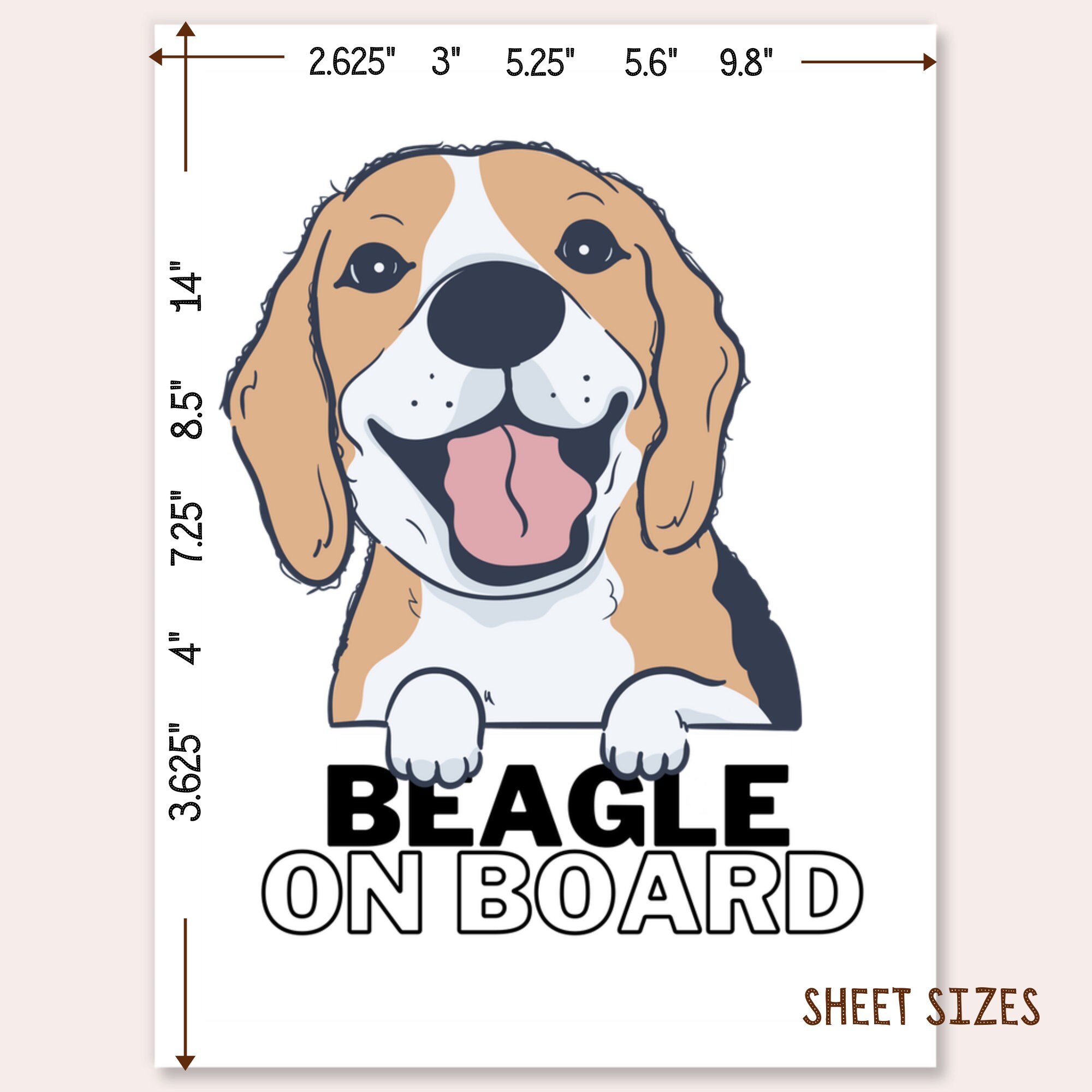 Beagle Pets Car bumper – auto adesivi – Adesivi per auto – nero/Best in vinile