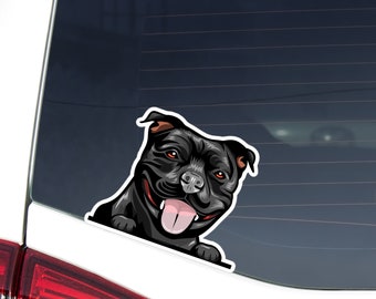 Staffordshire Bull Terrier Car Decal - Realistic Staffy Waterproof Sticker