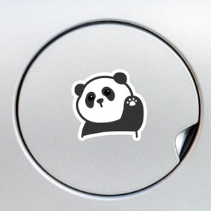 Panda Waving Paw Car Decal Sticker / Kawaii Cute Funny Panda Cartoon Animal / Vinyl Waterproof Removable Bumper Window Laptop Bottle