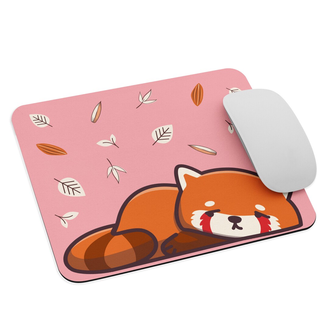 Custom Lazy Red Panda Mouse Pad / Kawaii Cute Animal Working Etsy