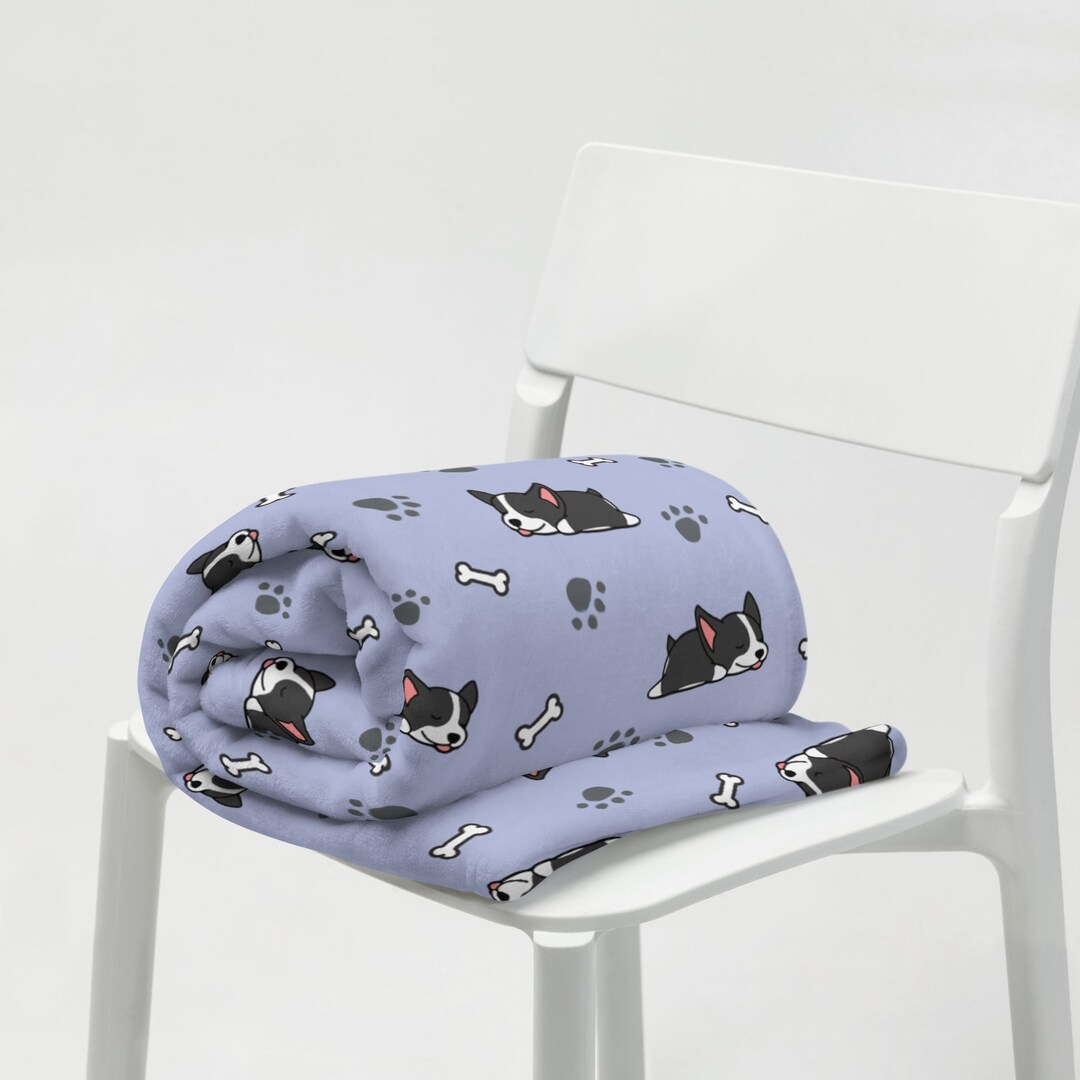 Queen King Corgi Pattern Print Hooded Blanket main image 1