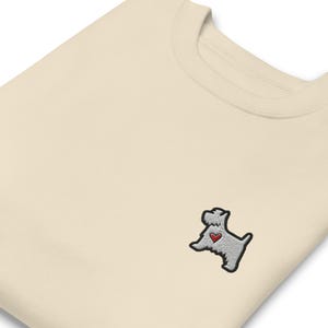 Embroidered West Highland Terrier Sweatshirt / Cute Westie Silhouette Heart  Sweater / Kawaii Dog / Gift Husband Wife Mom Dad / Women