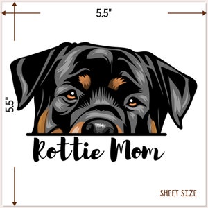 Rottweiler Rottie Mama Dog Decal Sticker for Car Window 8 Inch BG 155A
