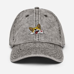 Corgi Dad Hat / Corgi Vintage Style Baseball Cap / Corgi Cap / Corgi Hat / Corgi Gift / Corgi Lover / Funny Kawaii / Mama Clothes Outfit