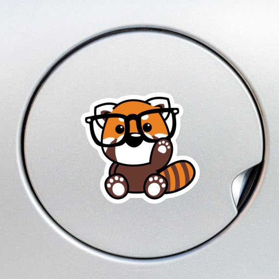 Red Panda Car Decal Sticker / Kawaii Funny Red Panda with Big Etsy México