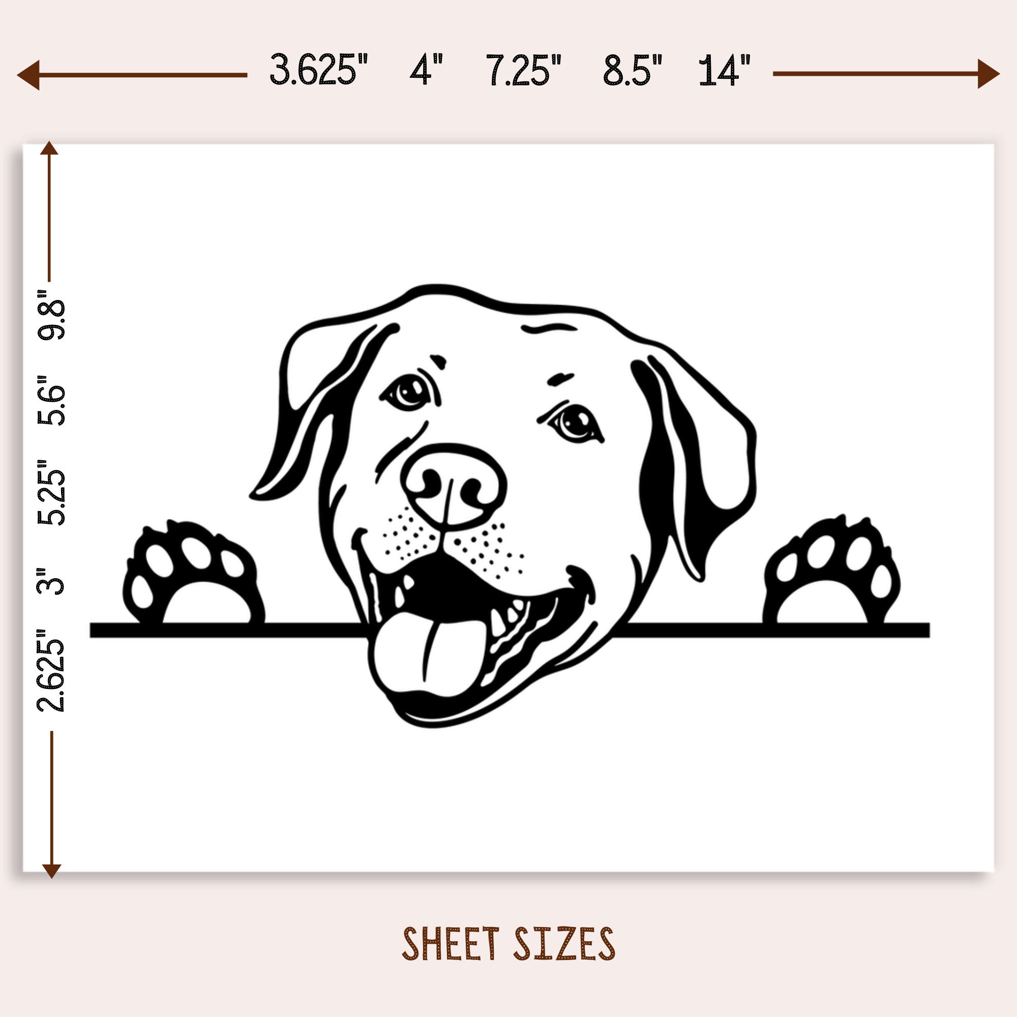Die Cut - Lab Labrador Retriever Dog Bianco Decal Car Sticker