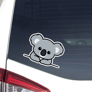 Peeking Koala Car Decal Sticker / Kawaii Cute Funny Koala / Vinyl Waterproof Removable Outdoor / Bumper Window Laptop Bottle