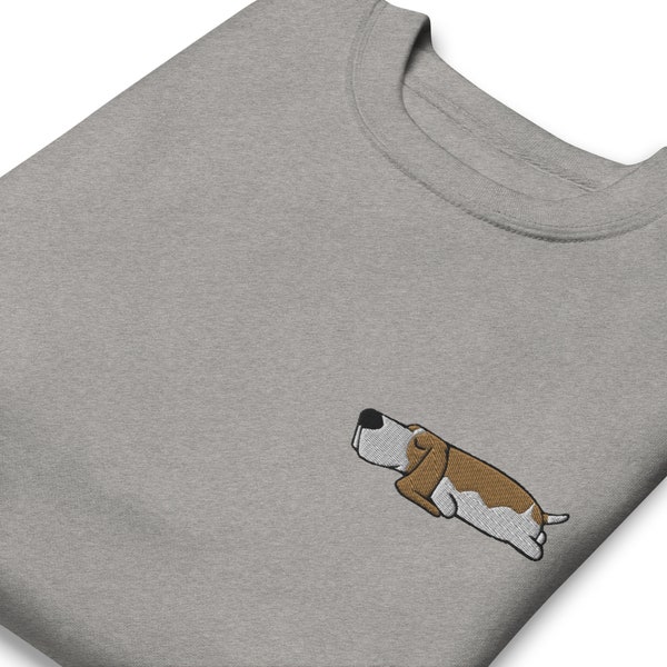 Dog Basset Hound Pattern Print Women Crewneck Sweatshirt