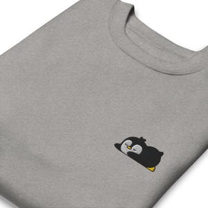 Embroidered Penguin  Sweatshirt / Embroidery Kawaii Cute Penguin Sweater / Gift Husband Wife Mom Dad / Women Men Youth Girl Boy