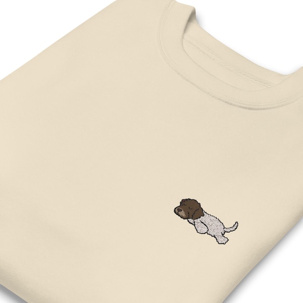 Embroidered Lagotto Romagnolo Sweatshirt: Lazy Italian Truffle Dog