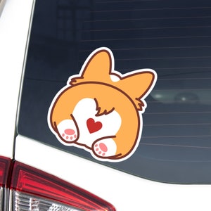 Corgi Butt Car Decal / Funny Corgi Car Sticker / Vinyl Decal Bumper Window Trucks Water Bottle Laptops Macbook Outdoor / Waterproof Decal