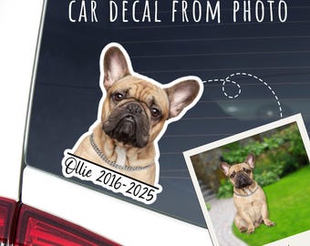 Personalized Pet Memorial Gift | Dog Remembrance Car Decal From Photo | Pet Loss Custom Sticker