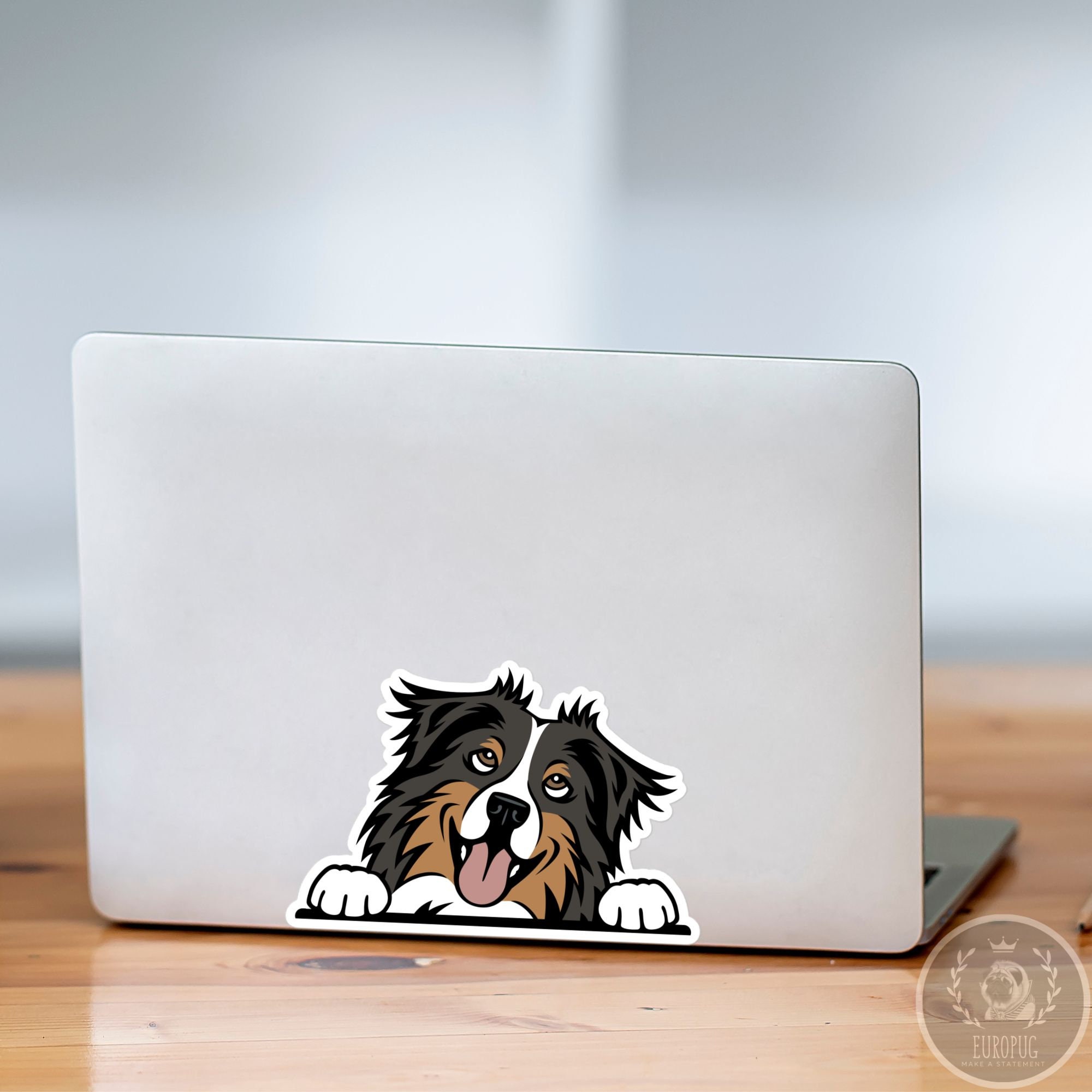 Black Tri Australian Shepherd Car Sticker Decal / Cartoon Etsy