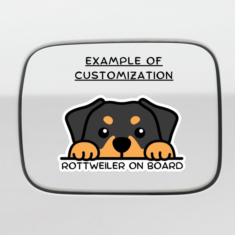 Custom Rottweiler On Board Car Decal Sticker / Rottweiler Mama Peeking Rottie Dog / Vinyl Waterproof Outdoor Removable Bumper Window Laptop image 5