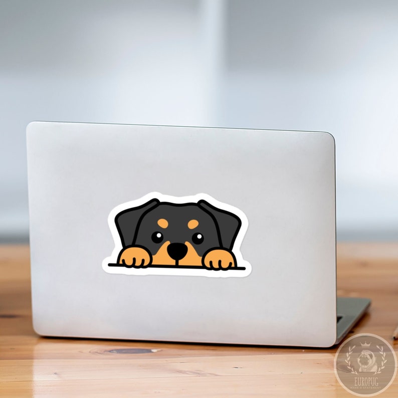 Custom Rottweiler On Board Car Decal Sticker / Rottweiler Mama Peeking Rottie Dog / Vinyl Waterproof Outdoor Removable Bumper Window Laptop image 6