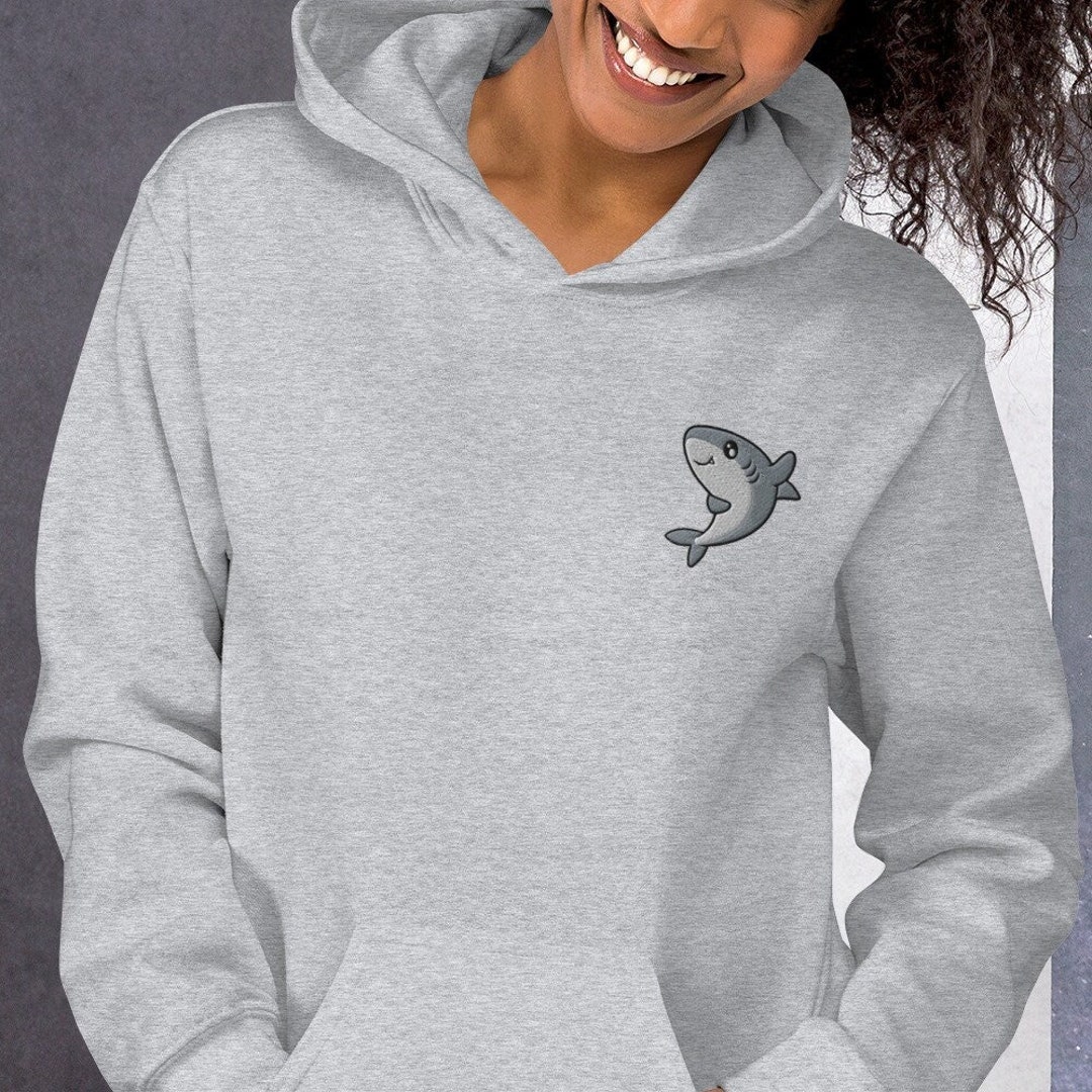 Buy Shark Hoodie / Embroidered Funny Shark / Kawaii Shark Waving