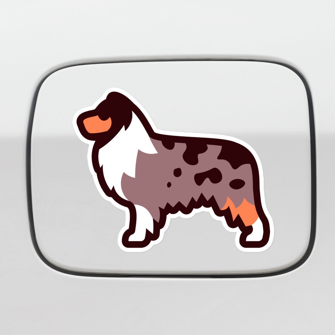 Australian Shepherd Car Sticker Decal / Aussie Silhouette Dog Etsy
