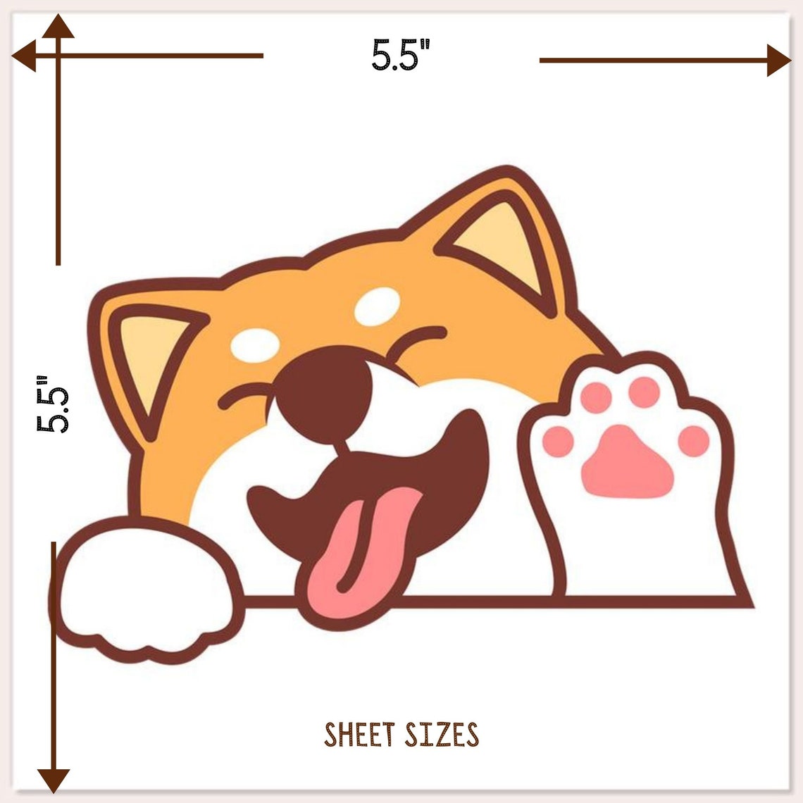 Peeking Shiba Inu Peek Paw Car Sticker / Vinyl Decal Weather - Etsy ...