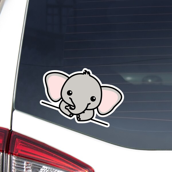 Elephant Car Decal Etsy