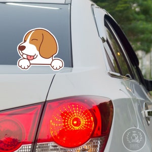 Custom Beagle Car Sticker Decal / Beagle On Board / Beagle Mom / Personalization Name / Vinyl Waterproof Removable / Bamper Window Laptop