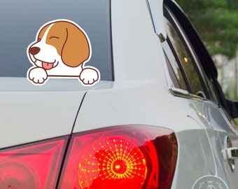 Custom Beagle Car Sticker Decal / Beagle On Board / Beagle Mom / Personalization Name / Vinyl Waterproof Removable / Bamper Window Laptop
