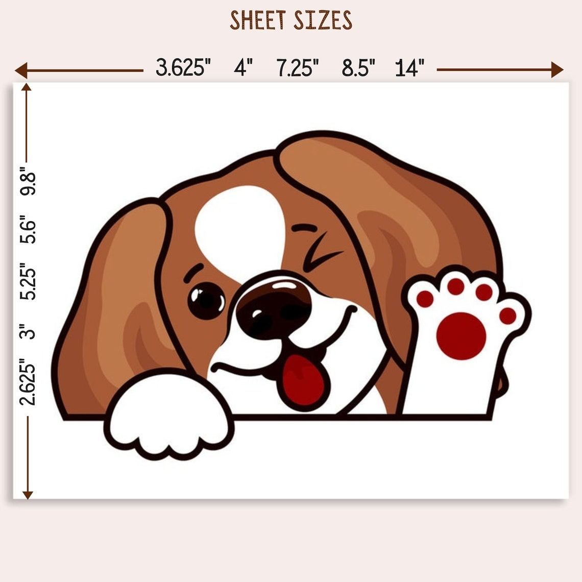 Beagle Car Sticker / Beagle Bumper Window Car Vinyl Decal / Etsy