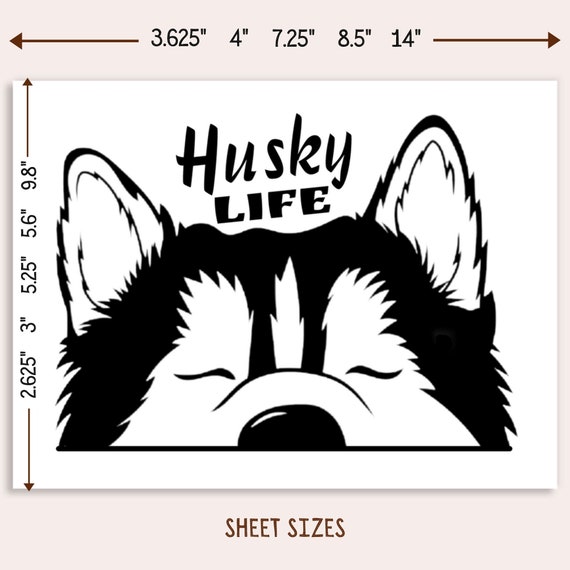 Adesivo per auto, 25 cm (9,8 pollici) Husky Car Sticker
