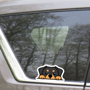 Custom Rottweiler On Board Car Decal Sticker / Rottweiler Mama Peeking Rottie Dog / Vinyl Waterproof Outdoor Removable Bumper Window Laptop image 7