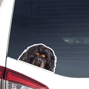 Black&Tan Cocker Spaniel Car Decal Sticker / Realistic Cocker Spaniel Dog /  Vinyl Waterproof Removable Outdoor / Bumper Window Laptop
