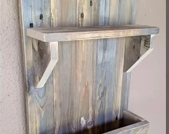 custom wood  wall organizer