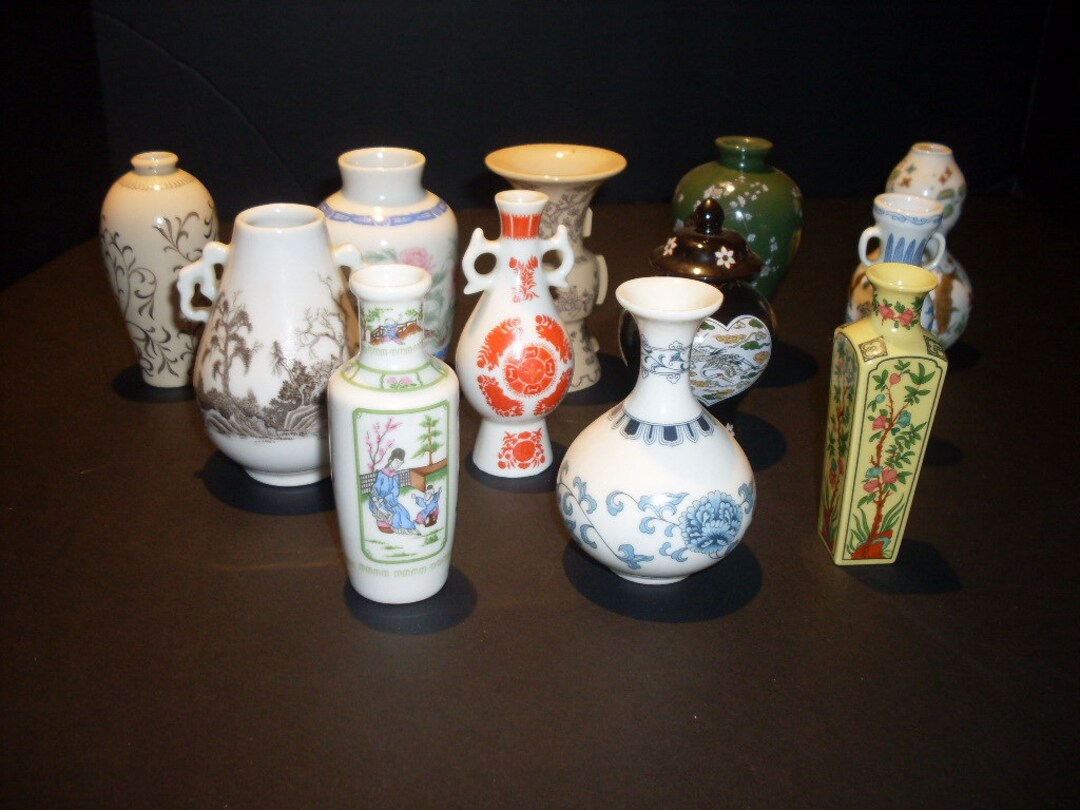 Miniature Chinese Porcelain Vases Etsy Miniature Chinese Porcelain Vases Etsy