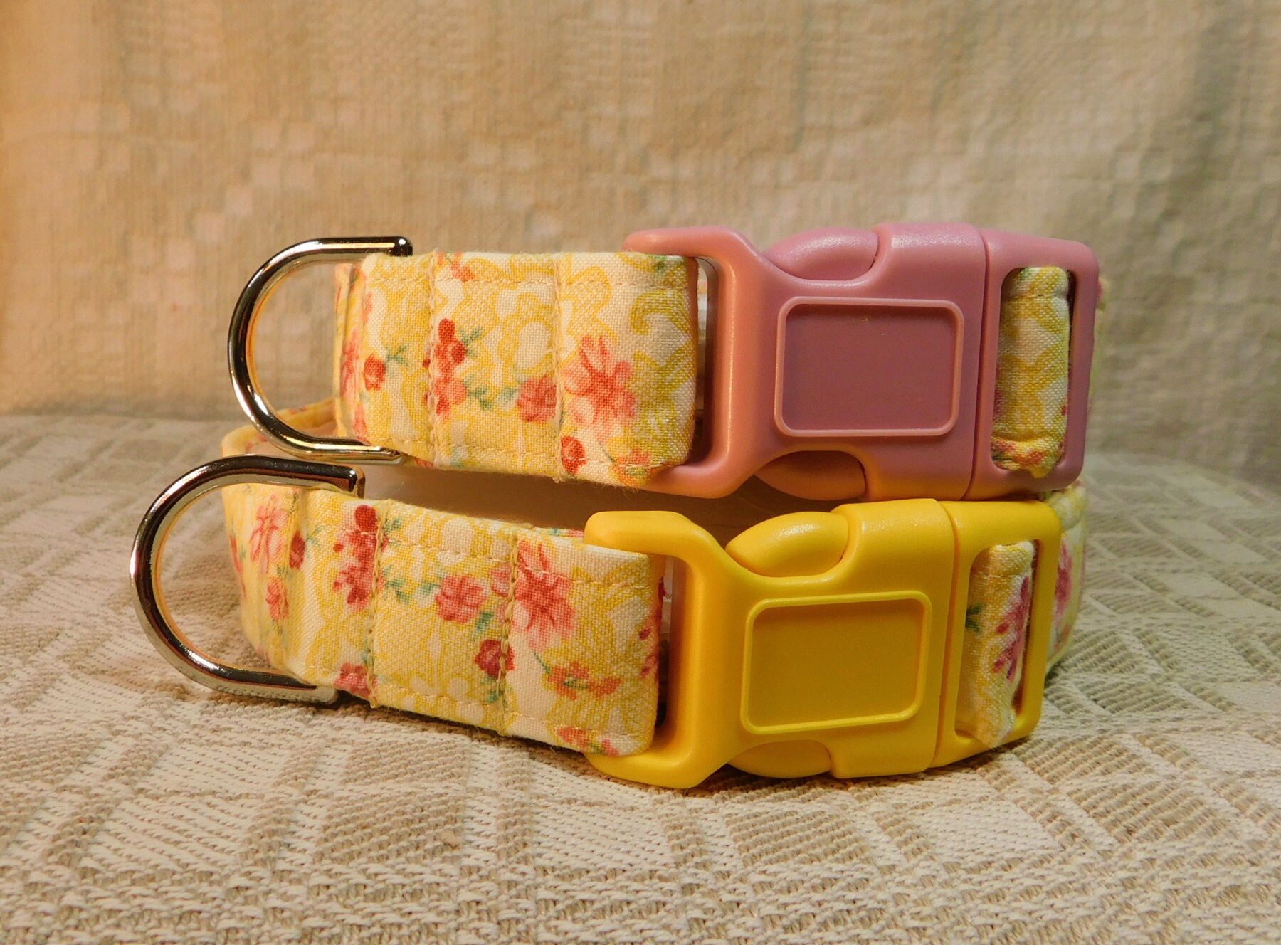 Pretty Dog Collar / Yellow Dog Collar / Soft Cotton Dog Collar Etsy