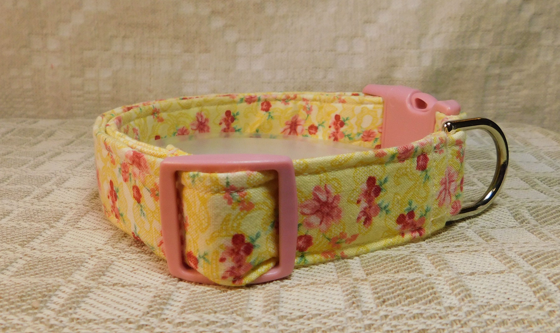 Pretty Dog Collar / Yellow Dog Collar / Soft Cotton Dog Collar Etsy