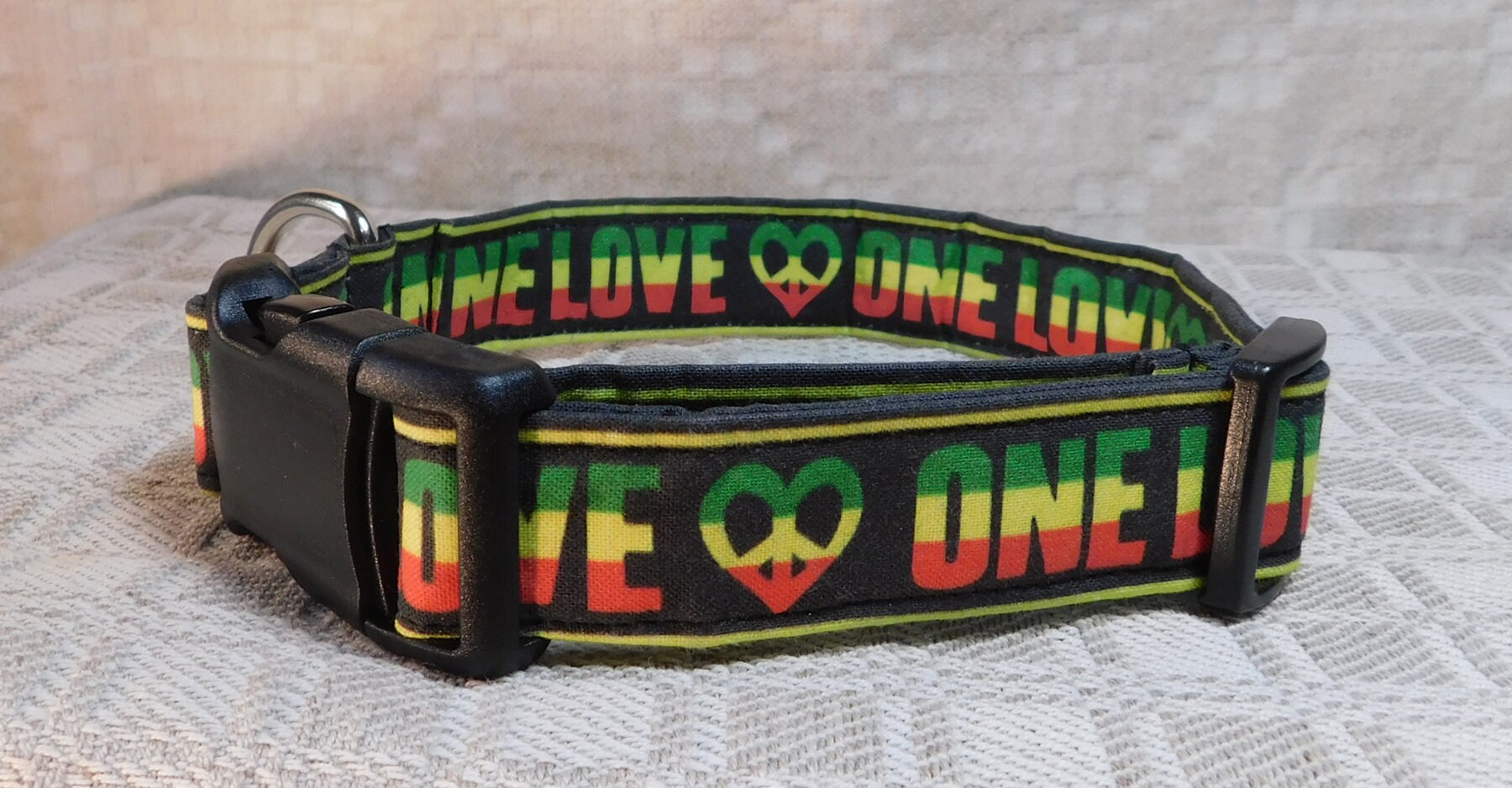 Rasta Dog Collar / One Love / Reggae Dog Collar /rastafari / Etsy