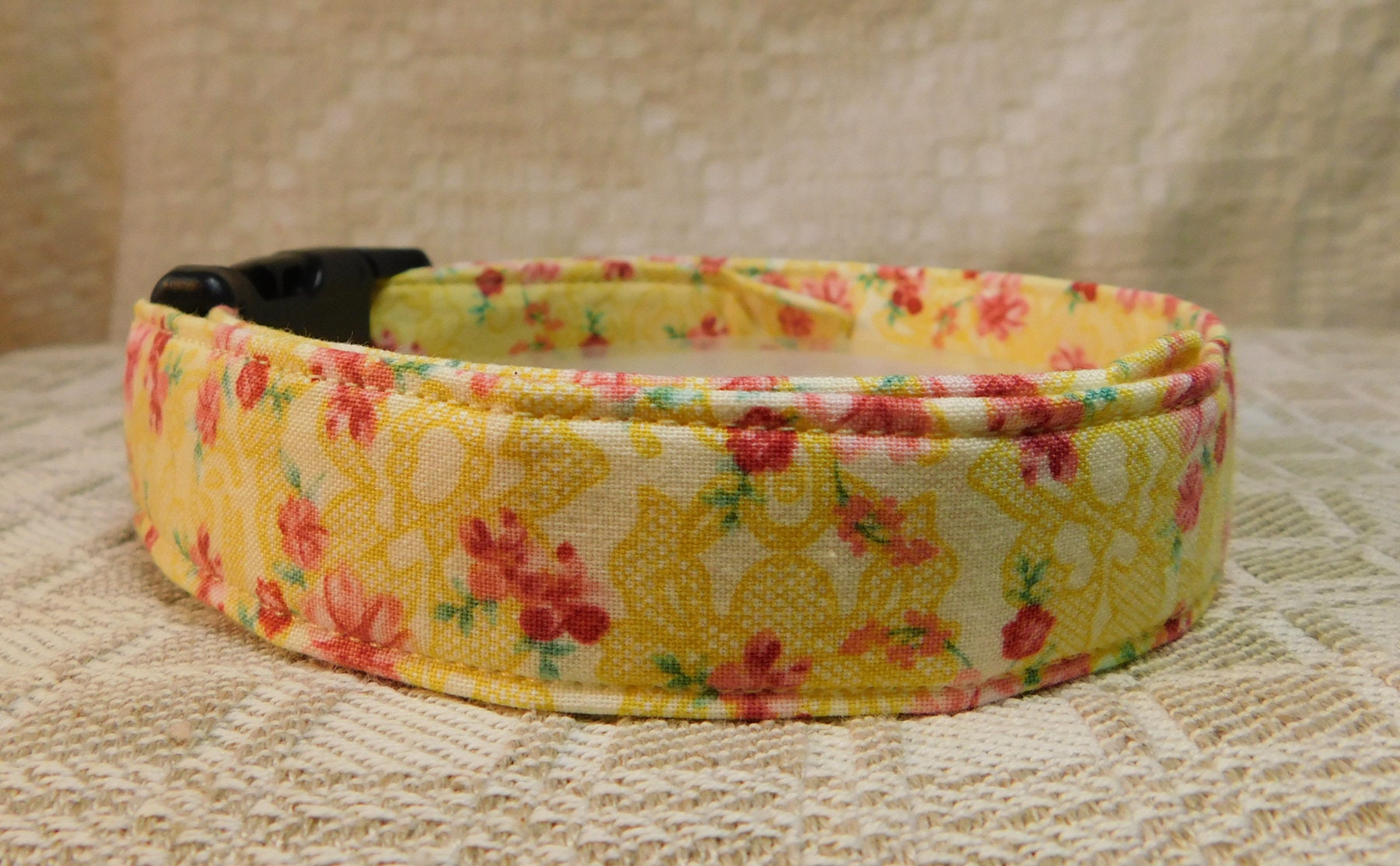 Pretty Dog Collar / Yellow Dog Collar / Soft Cotton Dog Collar Etsy