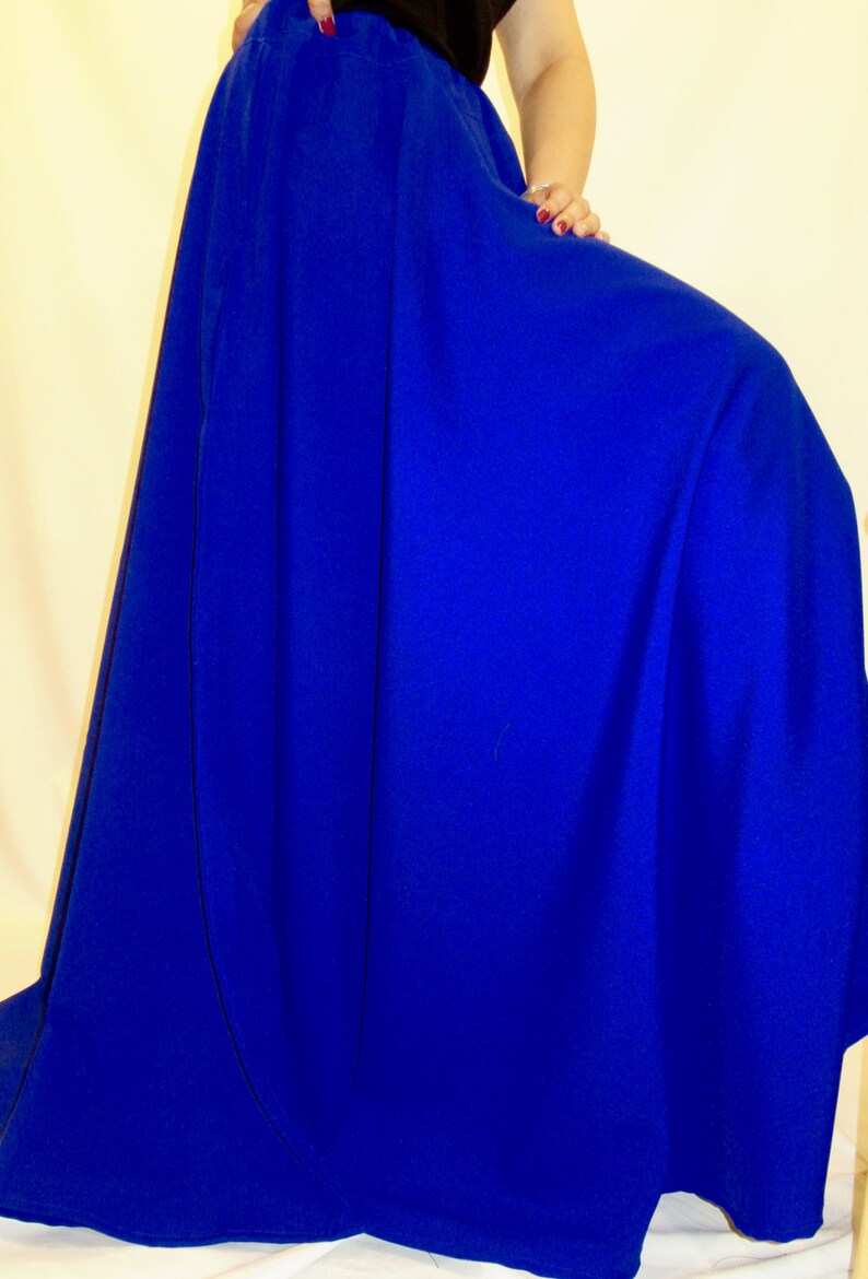 Royal Blue Full Circle Skirt-Maxi Skirts-Royal Blue Color Long Skirt Bridesmaid Skirt-Maxi Skirt-Summer wear skirt Plus size @sohoskirts