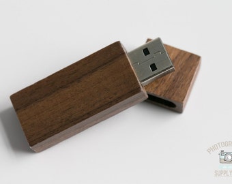 Wood/Wooden Mahogany USB 2.0 / USB 3.0 Flash Drive 16GB Capacity with Magnet Top