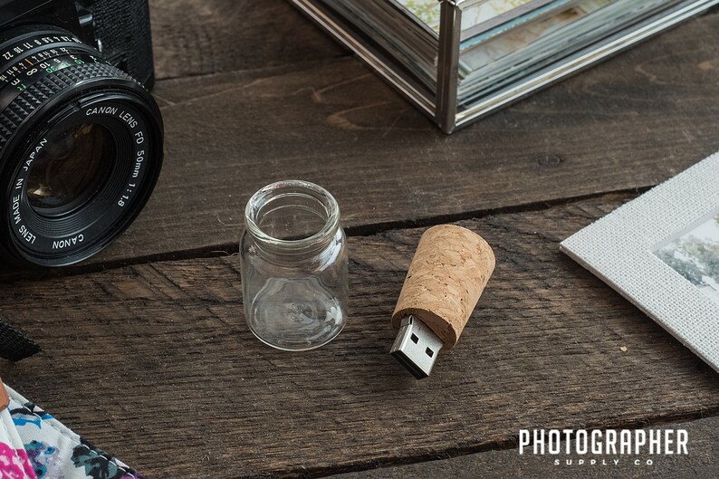 16GB Cork & Bottle USB Flash Drive Custom Photo Photography Etsy