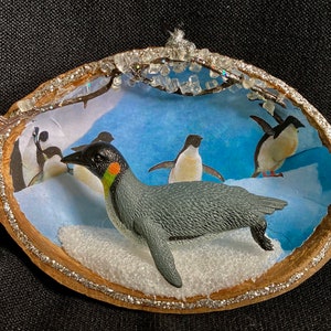 Christmas Ornament: Penguin, Handmade in USA
