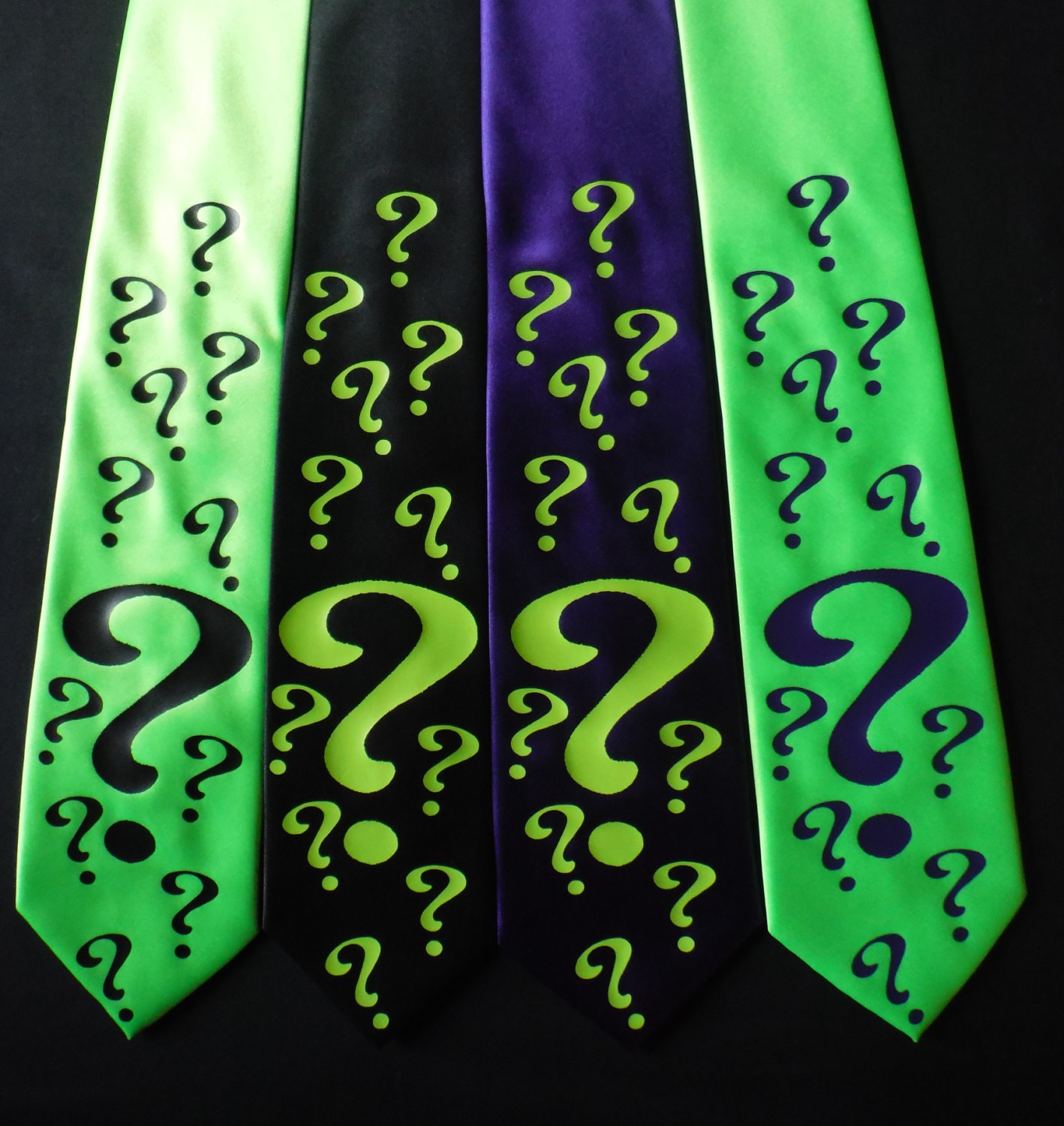 RIDDLER CANE Green Black Question Mark Costume Walking Stick Prop Cosplay  Comic Con 